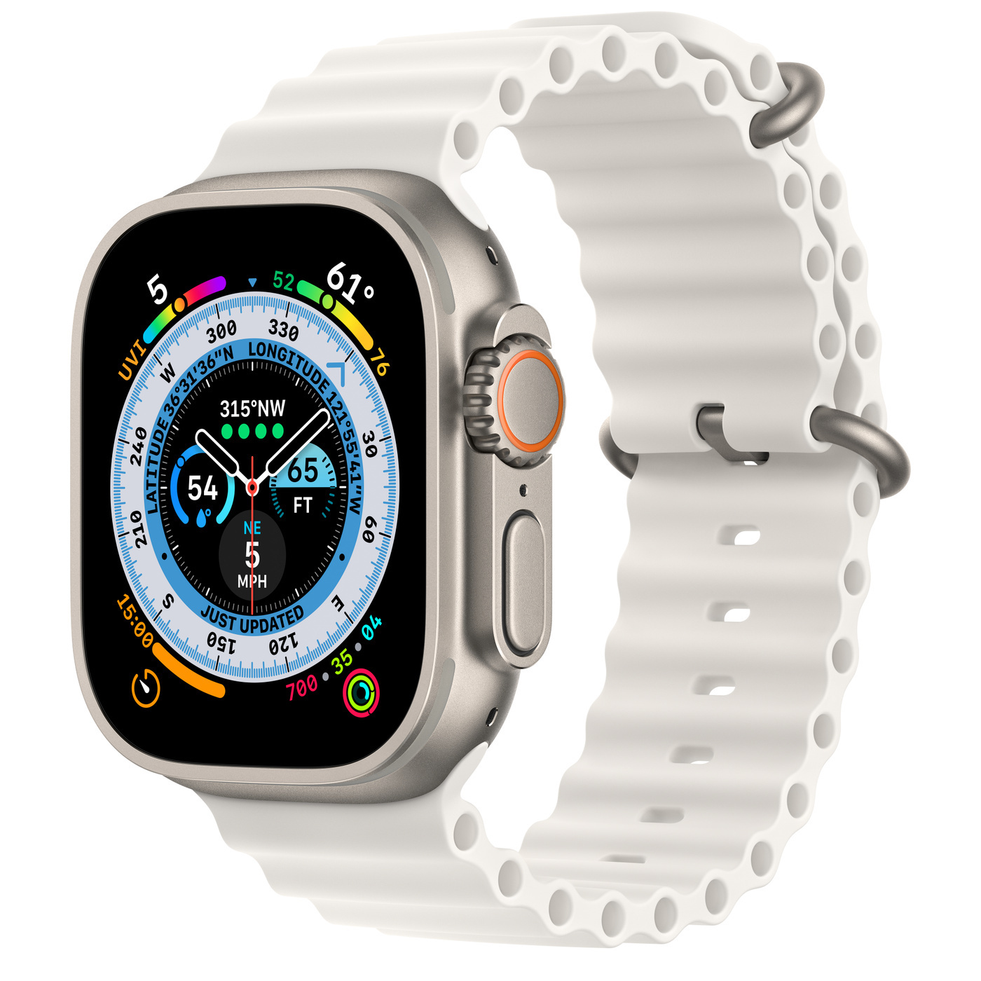 Умные часы Apple Watch Ultra 49mm Titanium Ocean Band Белый