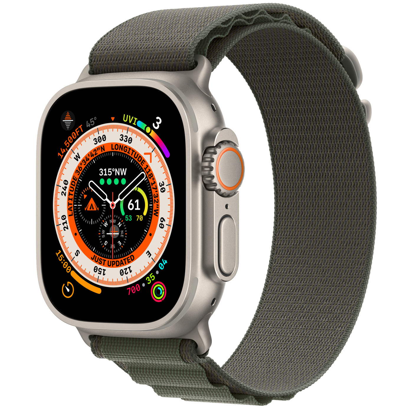 Умные часы Apple Watch Ultra 49mm Titanium Alpine Loop Зеленый